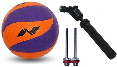 

Nivia 'crater' volleyball + one pump + 2 needles (Color On Availability)- Volleyball Kit