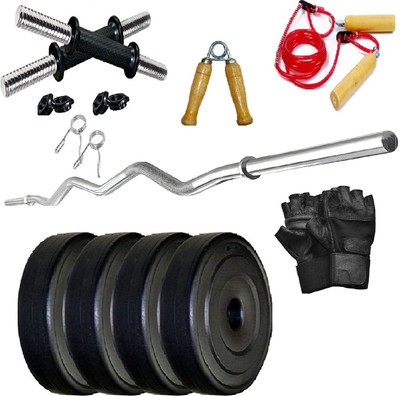 

WOLPHY CLASSIC 12KG HOME GYM SET WITH 3 FEET ZIGZAG ROD Home Gym Kit