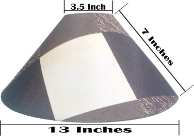 

RDC 13" Round Brown Check Designer - B22 Holder Ring Size Table Lamps Lamp Shade(Cotton, Plastic)