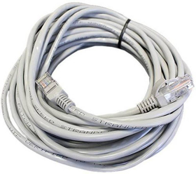 

RAJLAKSHMI MOBILES 5 Meter LAN(Ethernet) Cable Perfect Connecting PC to a Network RJ45 plug - Gray (150 Mbps) Lan Adapter(150 Mbps)