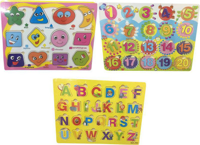 

Authfort Learn n Fun 3 in 1 Learning Wooden toys for Children(Multicolor)