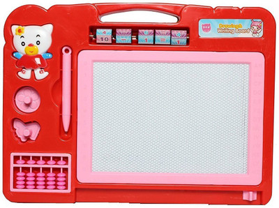 

MS Amaze Magnetic Double Sided Educational Whiteboard and Blackboard with Chalk, Duster and Stylus for kids(Multicolor)