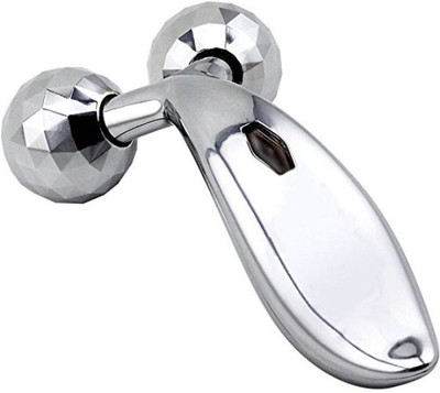 Aashish Aluminium Big Roller Face Skin Lifting Massager 3D Y Shape Massager(Silver)
