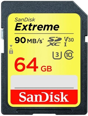 SanDisk Ultra 64 GB Extreme SDHC Class 10 90 MB/s  Memory Card