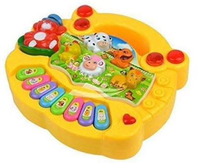 

Sajani Electronic Light and Sound Animal Farm Educational Piano with Keyboard(Multicolor)