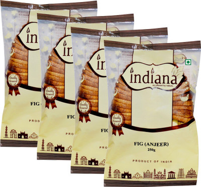 

INDIANA Injeer Premium Qualiy 1000g (250g X 4) Figs(250 g, Pouch)