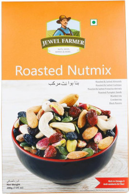 

Jewel Farmer Roasted Nutmix 200gm Almonds, Cashews, Blueberry, Cranberries, Raisins, Pistachios(200 g, Vacuum Pack)