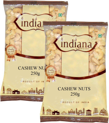

indiana Cashew Nuts Premium Quality 500g (250g X 2) Cashews(250 g, Pouch)