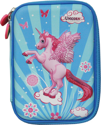 

Toys Factory pouch002 Animated Art Polyester Pencil Box(Set of 1, Blue)