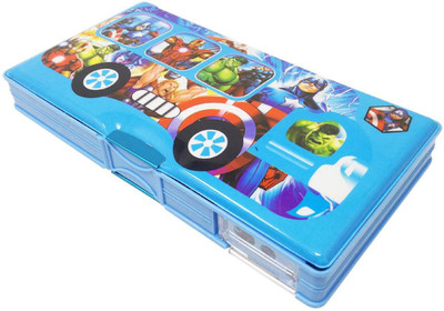 

Parteet Pencil Box Pencil Box Art Plastic Pencil Box(Set of 1, Blue)