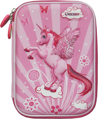

Toys Factory pouch004 Animated Art Polyester Pencil Box(Set of 1, Pink)