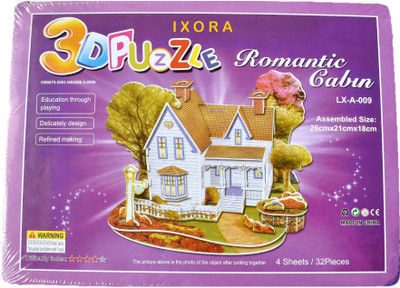 

IXORA 3D PUZZLE ROMANTIC HOUSE MINIATURE(4 Pieces)