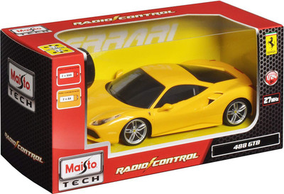 

Maisto Ferrari 488 Remote Control Car, Multi Color 1:24(Yellow)