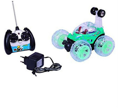 

Zahuu Remote Controlled Cartoon Action Stunt Car(Green)