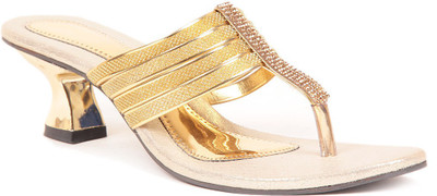 

Sindhi Footwear Women Gold Heels