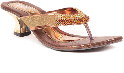 

Sindhi Footwear Women Gold Heels