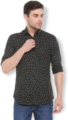 VAN HEUSEN Men Printed Casual Black Shirt