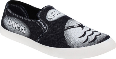 

Shoefly Black-691 Slip On Sneakers For Men(Black