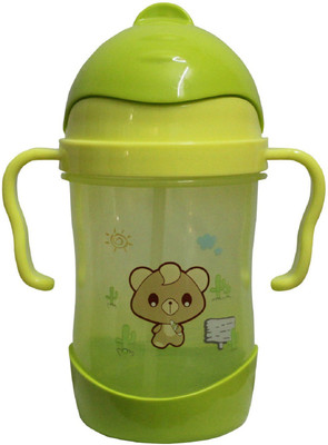 

My Little Champ Baby Soft Straw Sipper Cup Water Bottle with Handles 350ML(Multicolor)