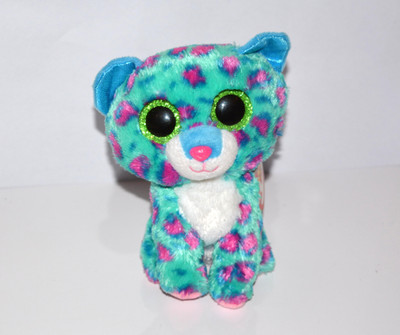 

ONRR COLLECTIONS beanie boos Safari Leopard Turquise colour plush soft toys - 6 inch(turquise)