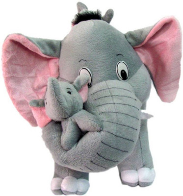 

LOVE2SHOP Grey Elephant with baby - 36 cm(Grey)
