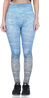 iSweven Self Design Women Blue, Grey Tights