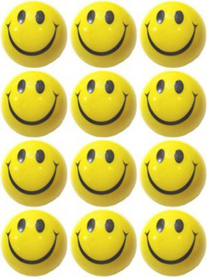 

Shy Products Smiley Ball 12 pcs Toy Accessory(Boys and Girls Yellow)