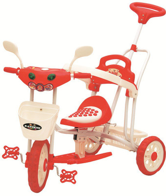 

kayoksh BABY TRICYCLE FOR KIDS WITH FRONT OR BACK BASKET AND PARENT HANDLE OR MUSICAL TRICYCLE RED COLOUR KIDS TRICYCLE RECOMMENDED TRICYCLE FOR BABY GIRL OR TRICYCLE FOR BABY BOY OR TRICYCLE FOR TODDLER GIRL OR TRICYCLE FOR TODDLER BOY RECOMMENDED FOR TO