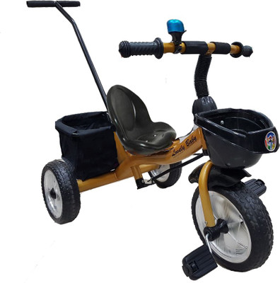 

kayoksh BABY TRICYCLE FOR KIDS WITH FRONT OR BACK BASKET AND PARENT HANDLE YELLOW COLOR KIDS TRICYCLE RECOMMENDED TRICYCLE FOR BABY GIRL OR TRICYCLE FOR BABY BOY OR TRICYCLE FOR TODDLER GIRL OR TRICYCLE FOR TODDLER BOY RECOMMENDED FOR TODDLER 1,2,3,4,5 YE