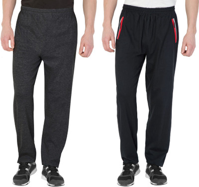 Fflirtygo Colorblock Men Black, Grey Track Pants