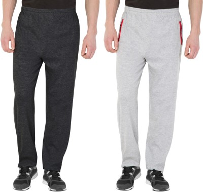 Fflirtygo Colorblock Men Grey Track Pants