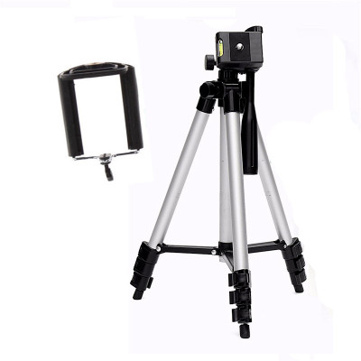 

Blue Birds BEST Quality 3110 Camera Tripod Compatible with All Smartphones |Portable Tripod||360 Degree Tripod|| Camera Stand|| Mobile Tripod|| Tripod(Silver & Black, Supports Up to 1500 g)