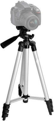 

LIFEMUSIC Full Size 40" Inch Aluminium Flexible Camera Tripod with Universal Smartphone Mount with Carrying Bag with Quick-Release Plate for Digital Camera, SLR Camera, Mobiles, Telescope Tripod, Monopod(Silver & Black, Supports Up to 1500 g)
