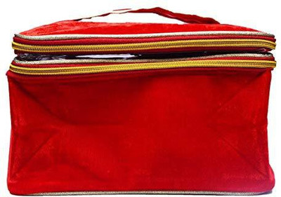 

Dejan Women's Stylish Red Color Velvet Vanity Kit Jewellery Organizer 1 Vanity Box(Red)