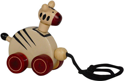 

VINPRAS Wooden Zebra Pulling Toy for Kids(White and Black)