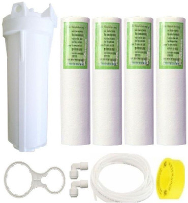Capital RO Water Filter Bowl 10 Housing Set Spun With 3mtr pipe,tape , elbow Filter Solid Filter Cartridge(0.5, Pack of 11) Capital RO Water Filter Bowl 10 Housing Set Spun With 3mtr pipe,tape , elbow Filter Solid Filter Cartridge(0.5, Pack of 11)