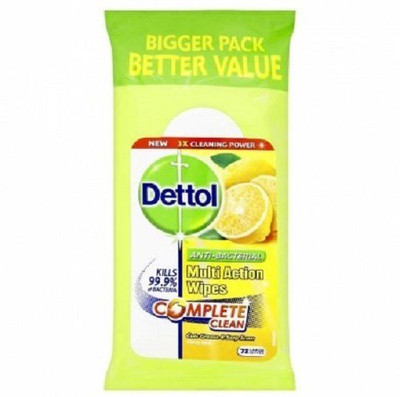 

Dettol Anti-Bacterial Multi Action Wipes Citrus 72 Large Wipes