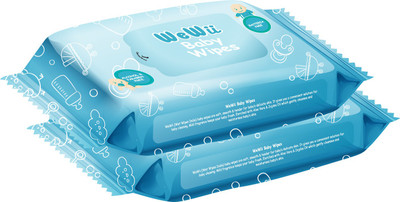 

WeWii Baby Wet Wipes with Aloevera & Jojoba Oil (72 pcs/Pack) (Pack of 4)(2 Pieces)