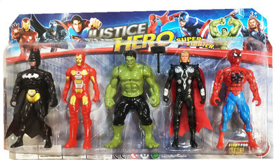 

TALKING GANESHA Avengers Action Figures Pack of 5 (6 INCHS) With Light Action Figure Toy For Kids - Multicolor Model 2(Multicolor)