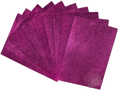 

Way Beyond Self Adhesive Easy To Peel Off Glitter Eva magenta pink Foam Sheets, A4 Size, Pack Of 10
