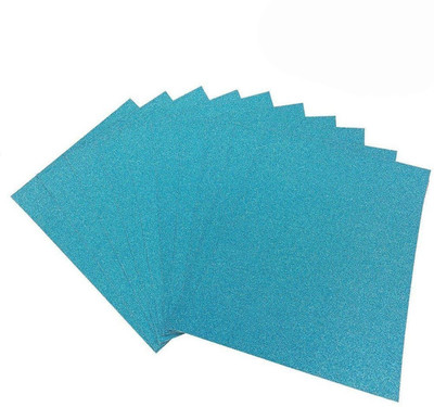 

Way Beyond Self Adhesive Easy To Peel Off Glitter Eva sky blue Foam Sheets, A4 Size, Pack Of 10