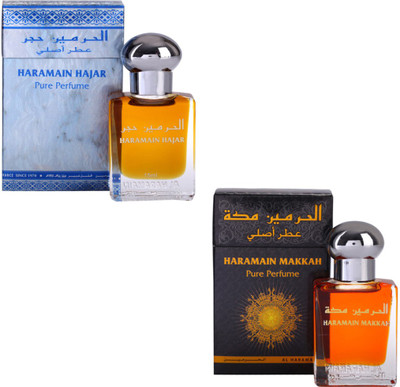 

Al Haramain Makkah & Hajar Fragrance Roll on Attar Combo Pack of 2 - 2 x 15 ml Floral Attar(Floral)