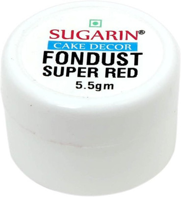 SUGARIN Fondust, 5.5gm, Super Red Baking Powder(5.5 g)
