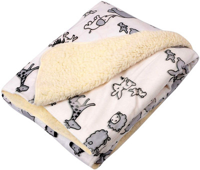 

Baby Grow Animal  Fleece Blanket(Polyester, Cream