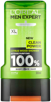 

L'Oreal Men Expert Clean Power Citrus Wood Shower Gel Paris(300 ml)
