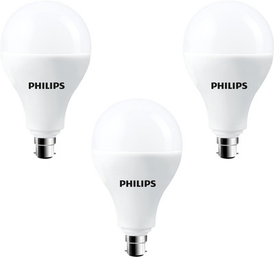 PHILIPS 40 W Basic Round B22 LED Bulb(White, Pack of 3)