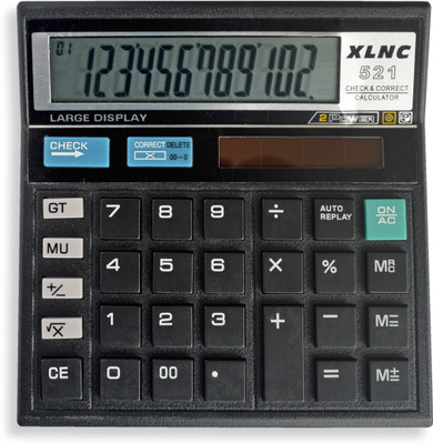 

XLNC 521 Check & Correct Basic Calculator(12 Digit), Black