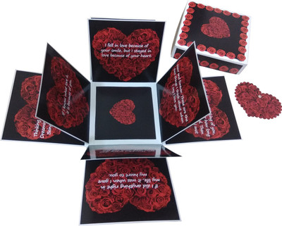 

Easycraftz Love quotes explosion box Greeting Card(Red, Pack of 1)