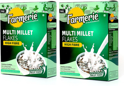 

Farmerie Multi Millet Flakes high fibre 150gm pack of 2(300 g, Box, Pack of 2)