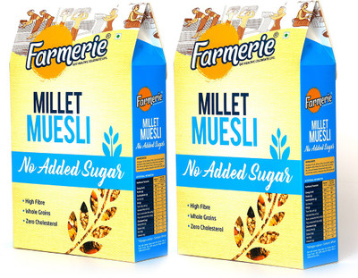 

Farmerie Millet Muesli No added sugar 400gm pack of 2(800 g, Box, Pack of 2)